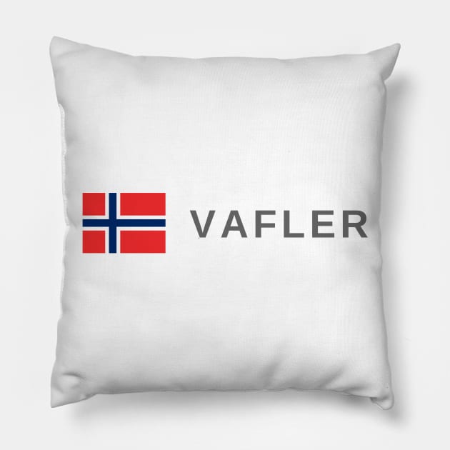 Waffles Vafler Norway Pillow by tshirtsnorway