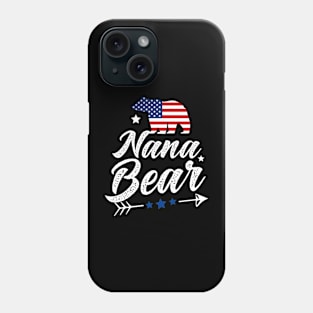 Nana Bear Patriotic Flag Matching 4th Of July Phone Case