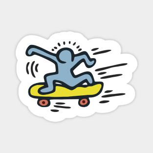 Keith lovers Skater Man outline Sport Pop Art Magnet