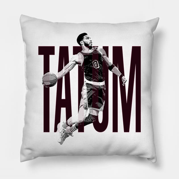 Jayson Tatum Pillow by ConcreteBasketballDesign