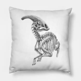 parasaurolophus skeleton Pillow