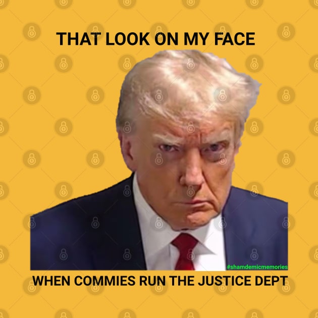 trump mug shot meme design by @r3VOLution2.0music