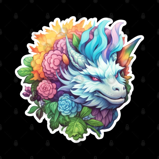 White Floral Dragon by SubtleSplit