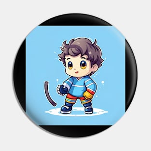 Ice hockey player Pin