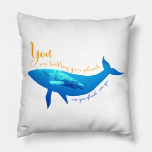 KILLING WHALE (blue) Pillow