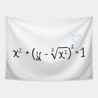 Math heart (blue) Tapestry