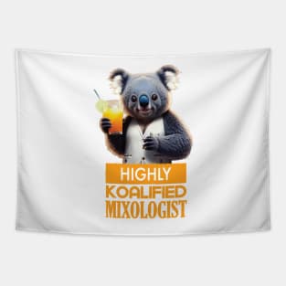 Just a Highly Koalified Mixologist Koala Tapestry