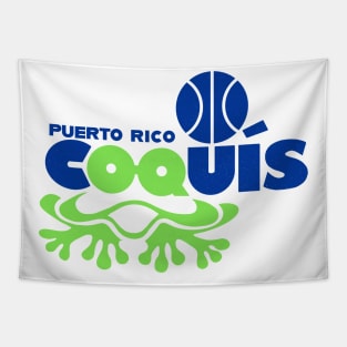 Defunct Puerto Rico Coquis CBA Basketball 1983 Tapestry