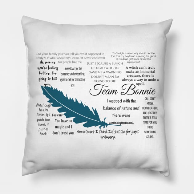 Team Bonnie Pillow by Undeclared! The Vampire Diaries