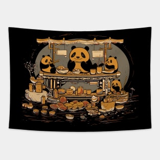 Panda Food Passion: Cuddly Charm Ramen Panda Feast Mode: Culinary Cuteness Tapestry