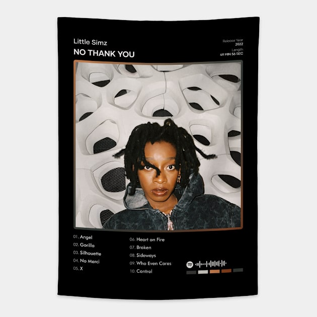 Little Simz - NO THANK YOU Tracklist Album Tapestry by 80sRetro