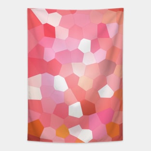 Mosaic Pattern Rose Colors Tapestry