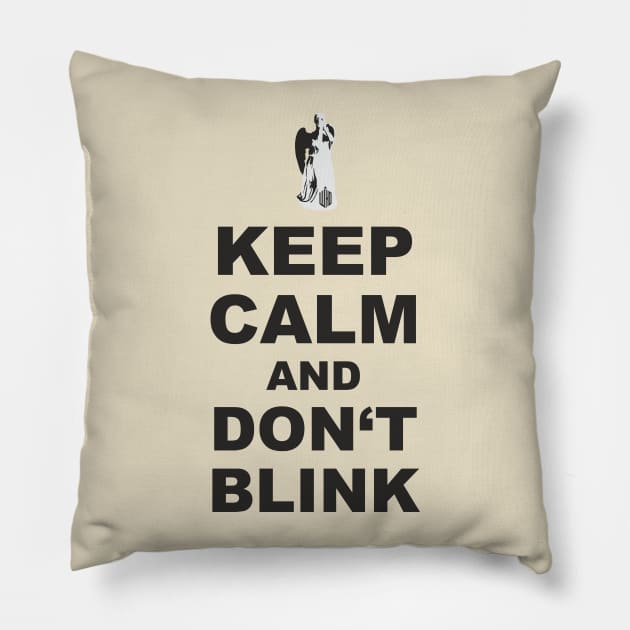 Alert - Weeping Angel - Keep Calm And Don't Blink 1 Pillow by EDDArt