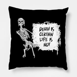 Death and Life-Pirate-Skull-Skeleton-Sarcastic Pillow