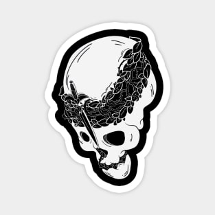 A Skull and a Sword Magnet