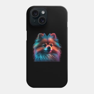 Neon Pomeranian Dog Phone Case