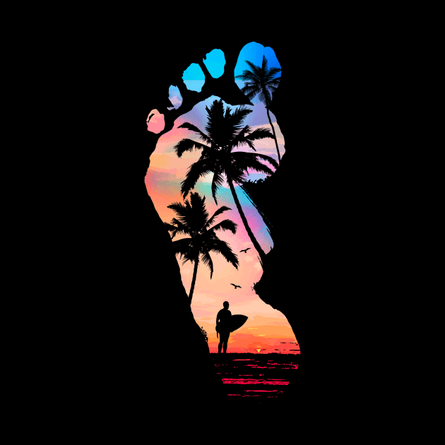 Surfer Footprint by Moncheng