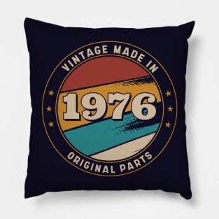 Vintage, Made in 1976 Retro Badge Pillow