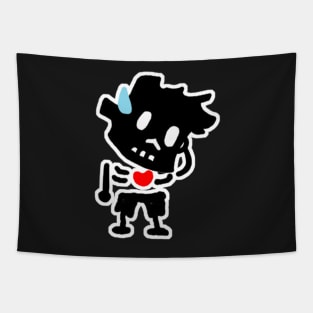 embarrassed zombie boy Tapestry