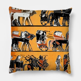 Greek gods gods procession Pillow