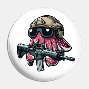 Tactical Octopus Adventure Tee: Where Intelligence Meets Style Pin