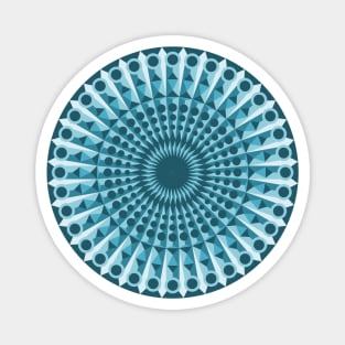 Blue Radial Pattern Magnet