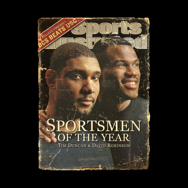 COVER SPORT - SPORT ILLUSTRATED - SPORTMAN OF THE YEARS TIM DUCAN AND DAVID ROBINSON by FALORI