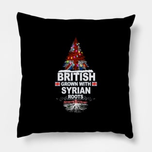 British Grown With Syrian Roots - Gift for Syrian With Roots From Syria Pillow