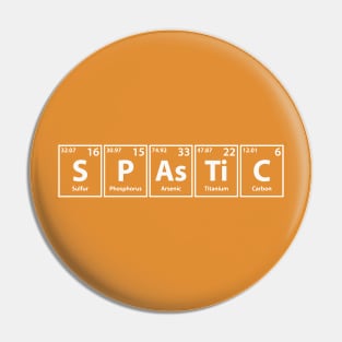 Spastic (S-P-As-Ti-C) Periodic Elements Spelling Pin