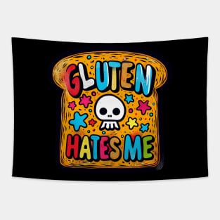 Gluten Hates Me Tapestry