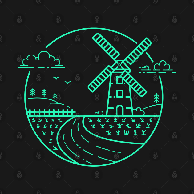 Wind mill by lime line