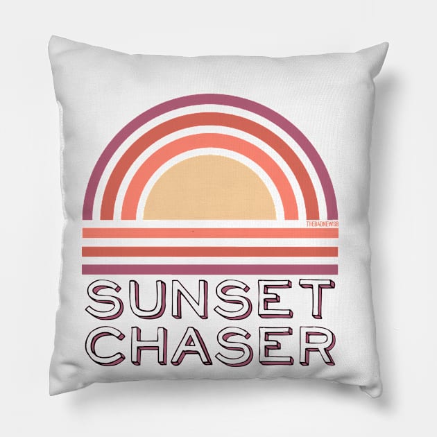 Sunset Chaser Pillow by TheBadNewsB