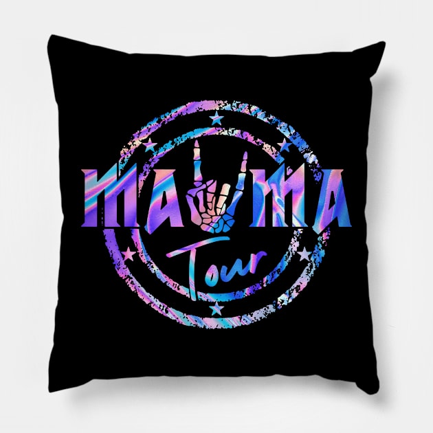 The Motherhood Tour, Some Days It Rocks Me, Mama Skeleton, Funny Mama Tour (2 Sided) Pillow by kumikoatara