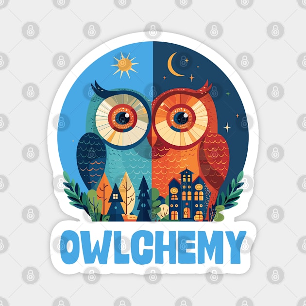 Owlchemy Magnet by aphian