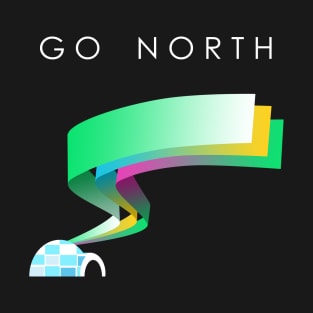 Go North - Northern lights (dark only) T-Shirt