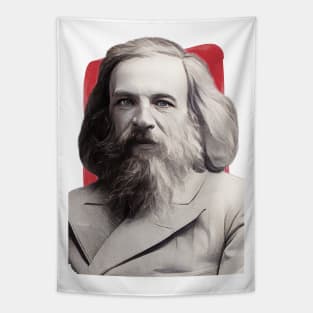 Russian Chemist Dmitri Mendeleev illustration Tapestry