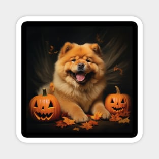 Chow Chow Halloween Magnet