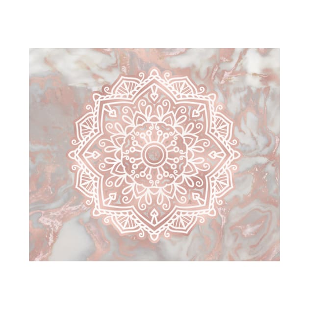 Rose gold mandala - french polished marble by marbleco