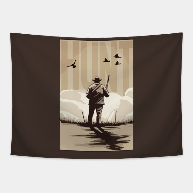 Clay Pigeon Trap Shooting Gifts Tapestry by GrafiqueDynasty