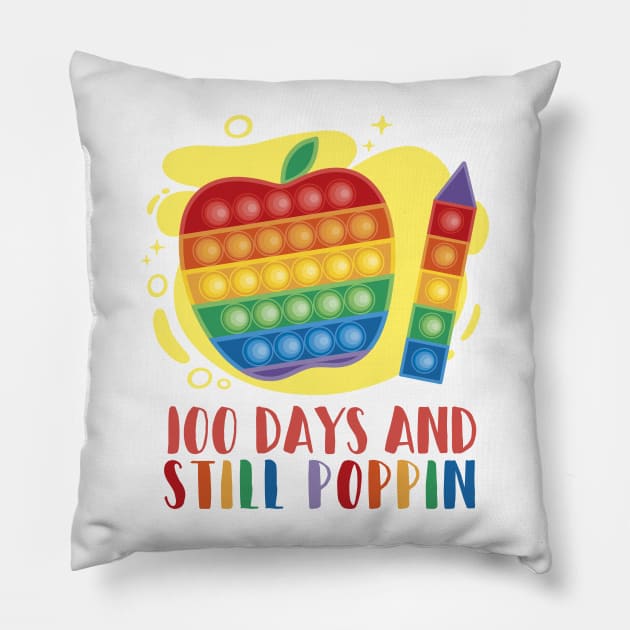 100 Days And Still Poppin Pillow by star trek fanart and more