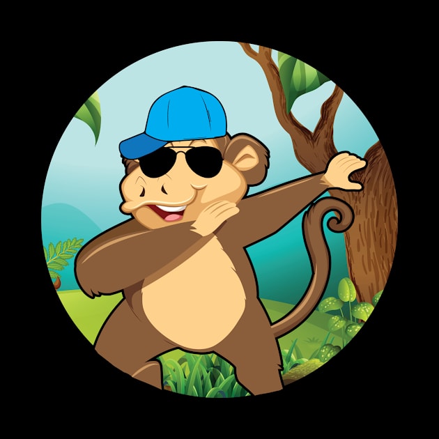 Monkey Dabbing Affe Dab by HBfunshirts