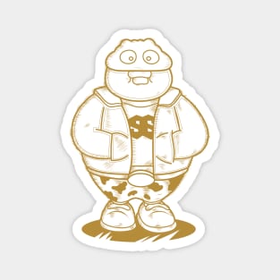 Cute Slluks fatty boy standing pose illustration Magnet