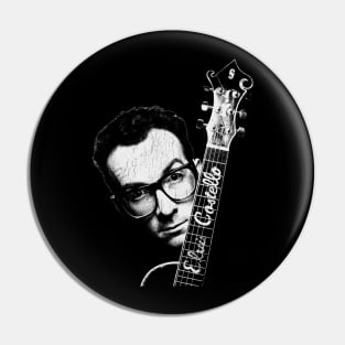 Retro Style Elvis Costello Pin