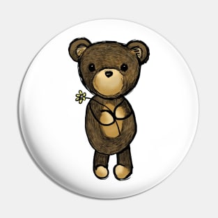 Adorable Teddy Bear Drawing Pin