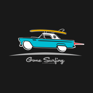 1955 Ford Thunderbird Gone Surfing T-Shirt