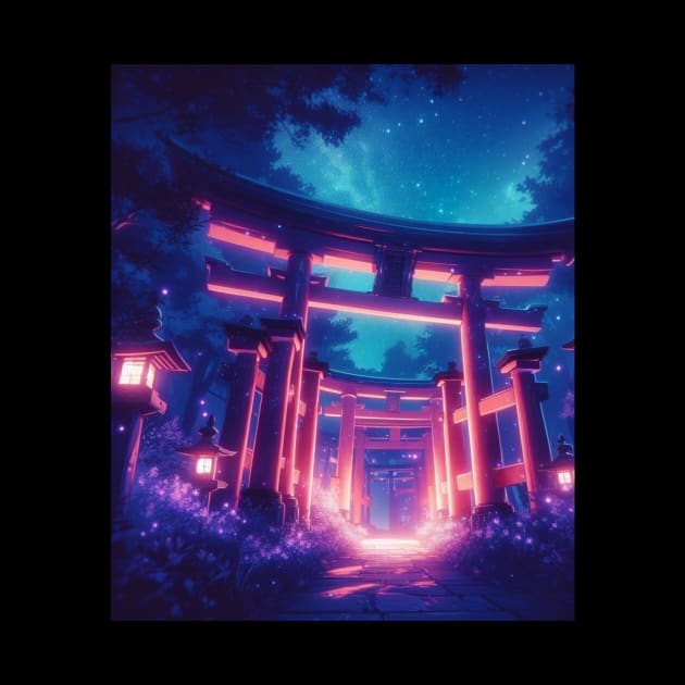 Torii Gate - Night by AnimeVision