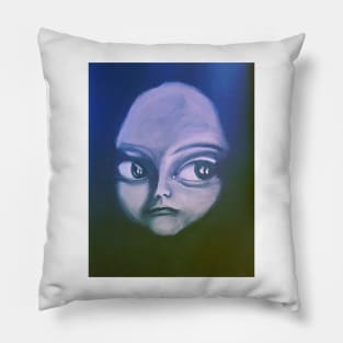 KK in blue Pillow