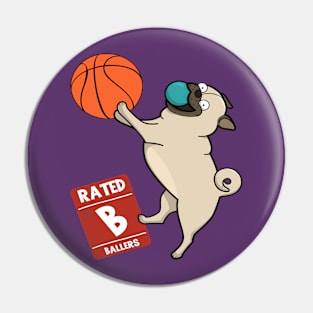 Gio The Pug Basketball Tee Pin