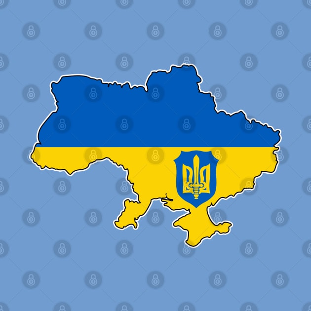 Ukraine Flag Map by Scar