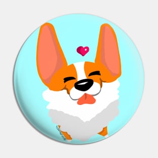 Chubby Corgi Love Pin